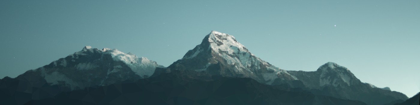 A blue mountain image banner